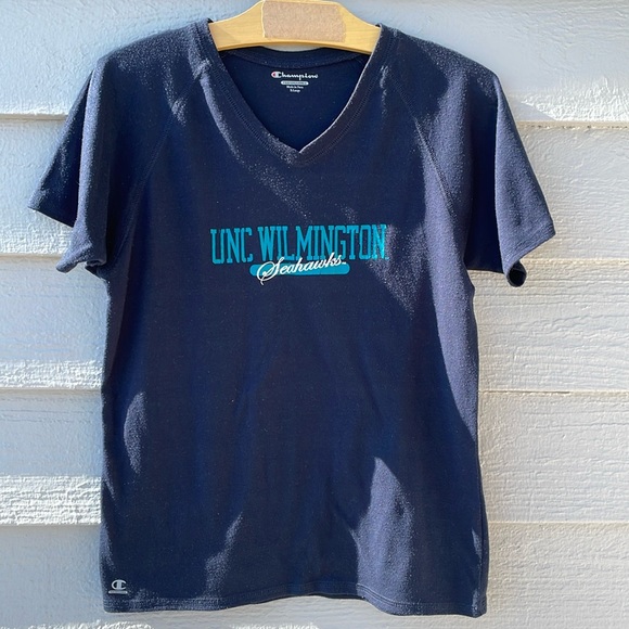 Champion Tops - UNCW SEAHAWKS Blue SS T-shirt Size XL Champion